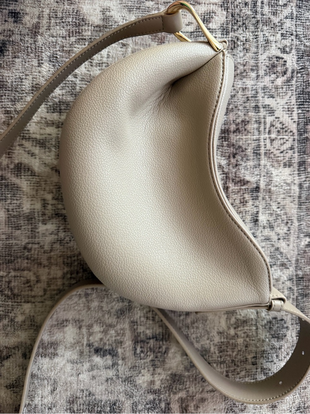 Polène Tonca Shoulder Bag in Light Taupe - Picture 4 of 7